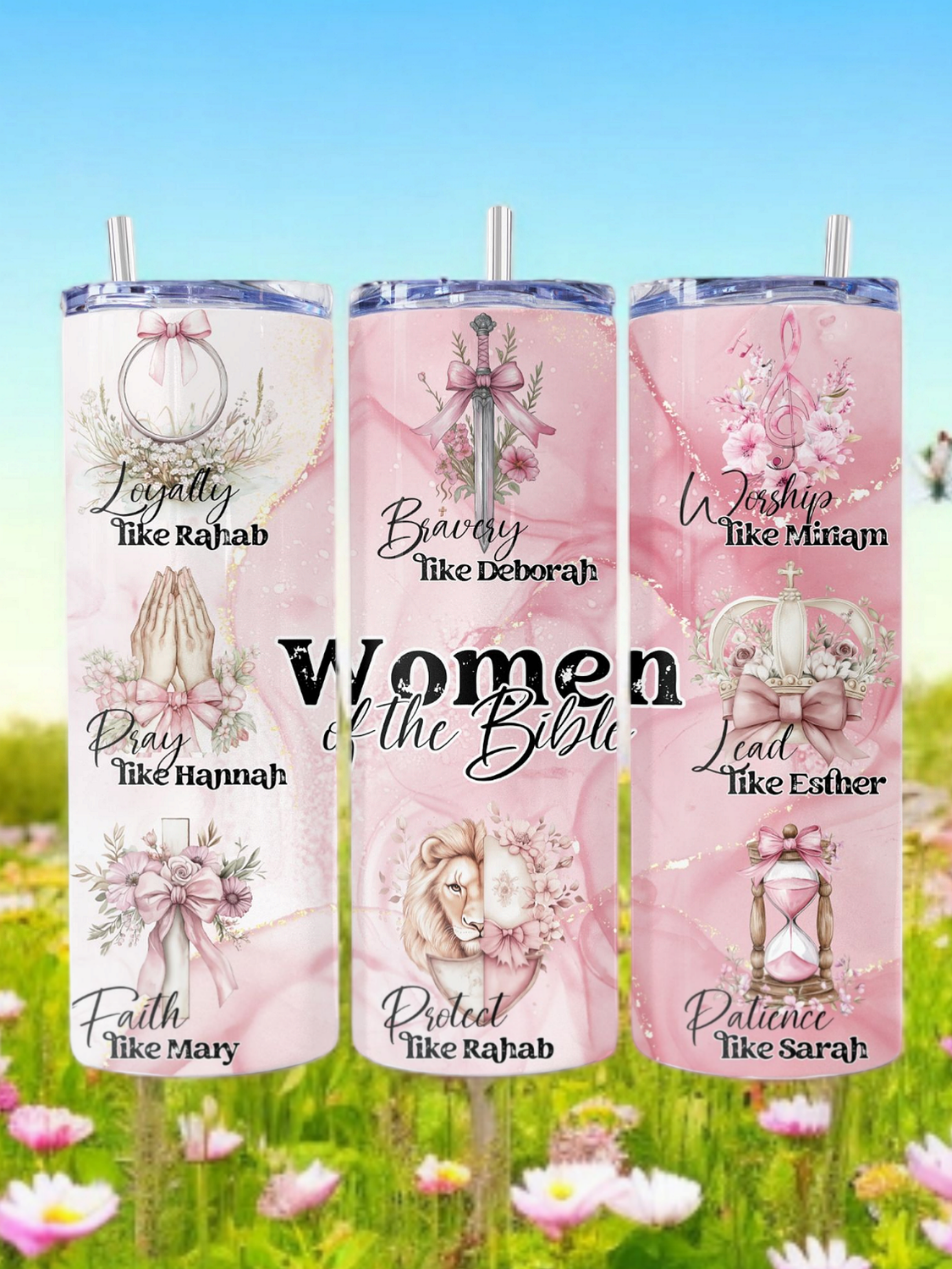 Women Of The Bible Stainless Steel 20 oz. Skinny Tumbler