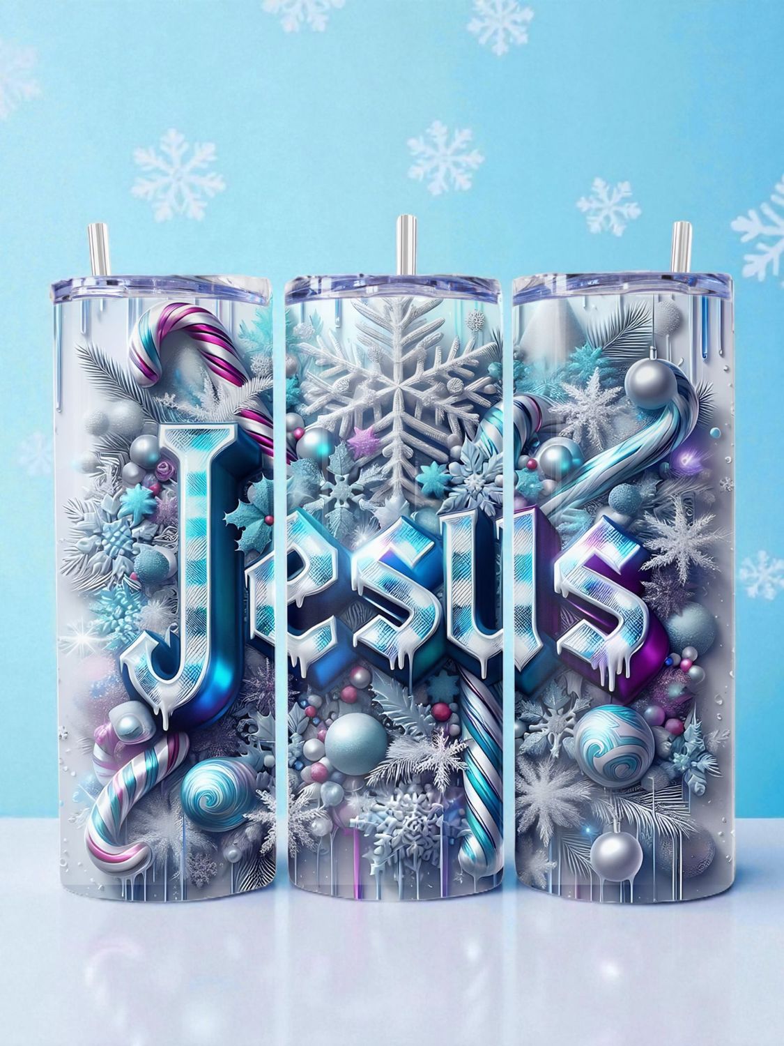 Jesus Stainless Steel 20 oz. Skinny Tumbler