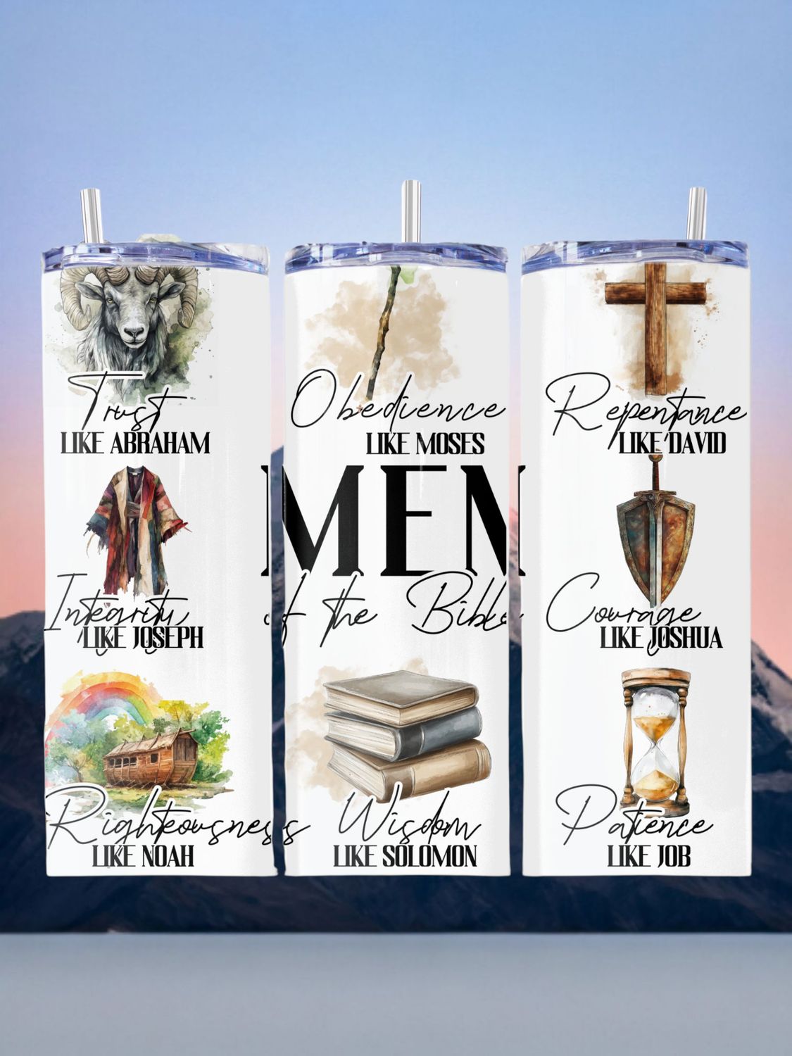 Men Of The Bible Stainless Steel 20 oz. Skinny Tumbler