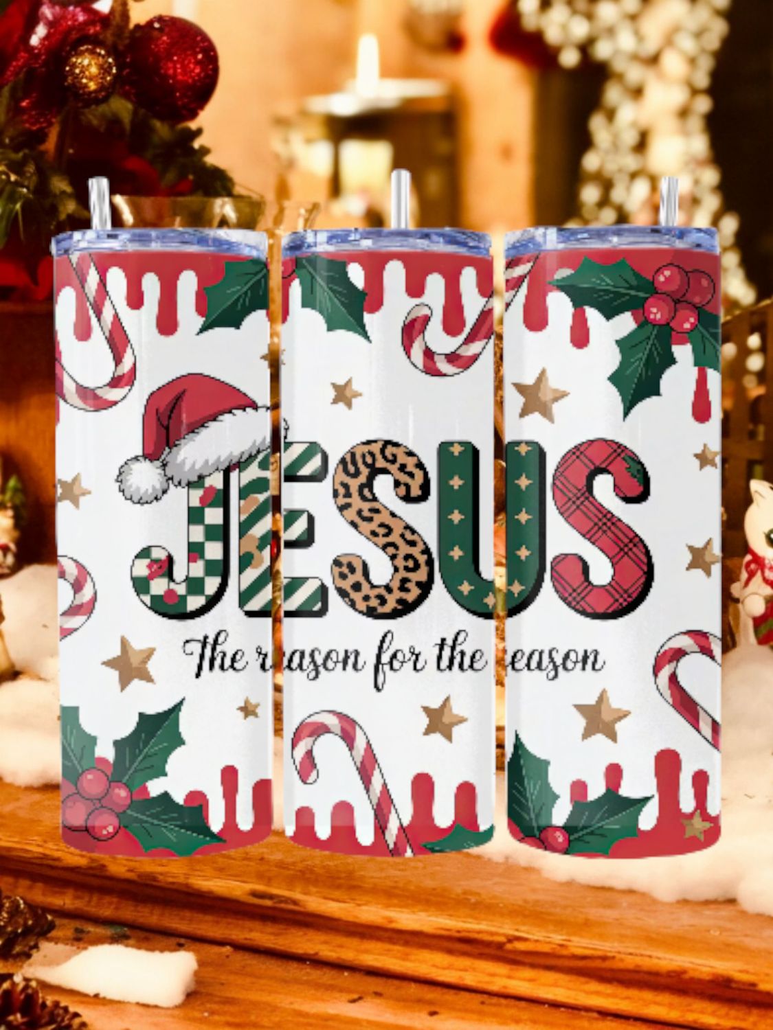 Jesus Stainless Steel 20 oz. Skinny Tumbler