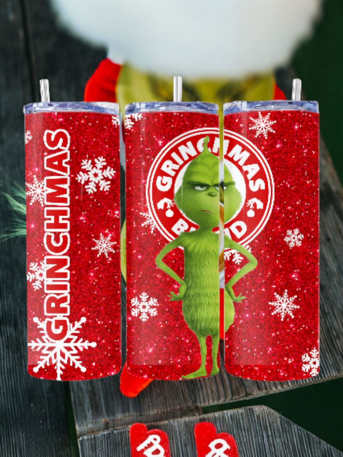 Grinch Stainless Steel 20 oz. Skinny Tumbler