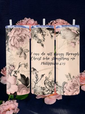 I Can Do All Things Stainless Steel 20 oz. Skinny Tumbler