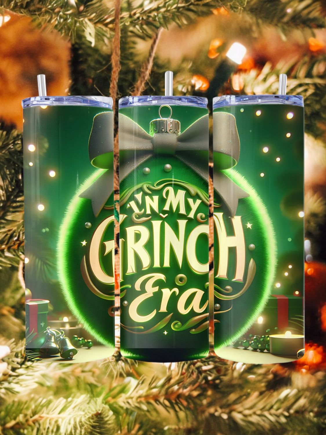 Grinch Era Stainless Steel 20 oz. Skinny Tumbler