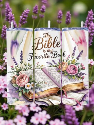 The Bible Is My Favorite Book Stainless Steel 20 oz. Skinny Tumbler
