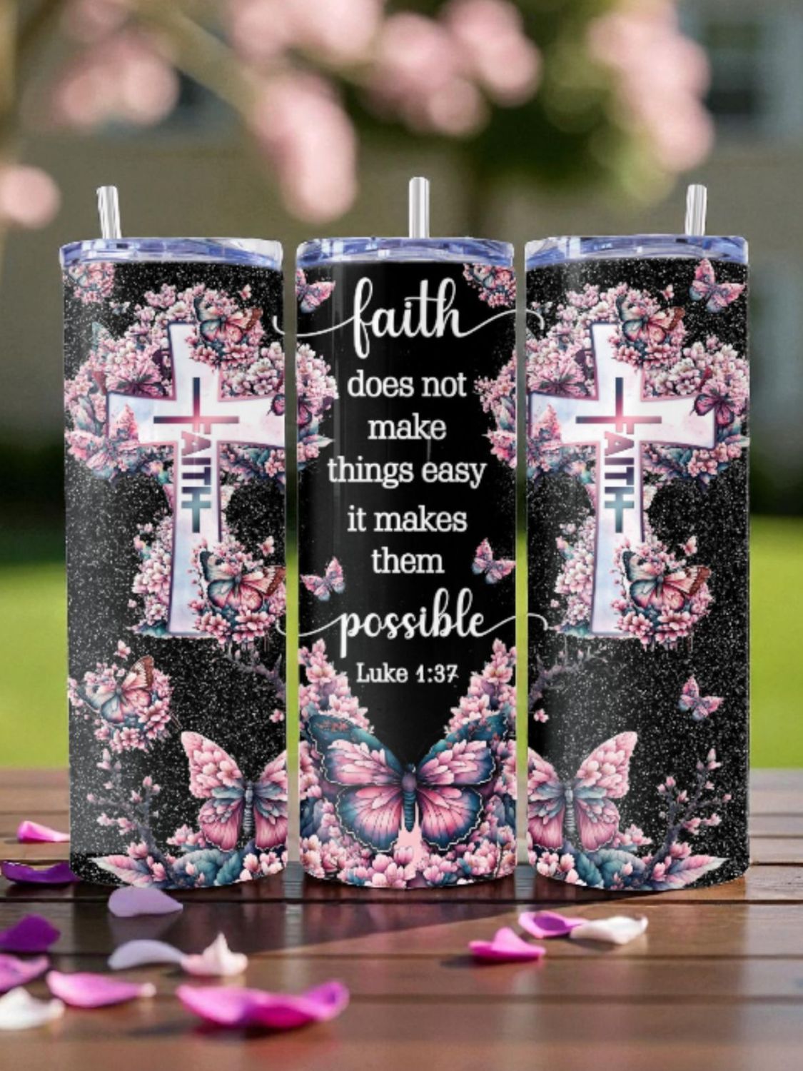 Faith Stainless Steel 20 oz. Skinny Tumbler