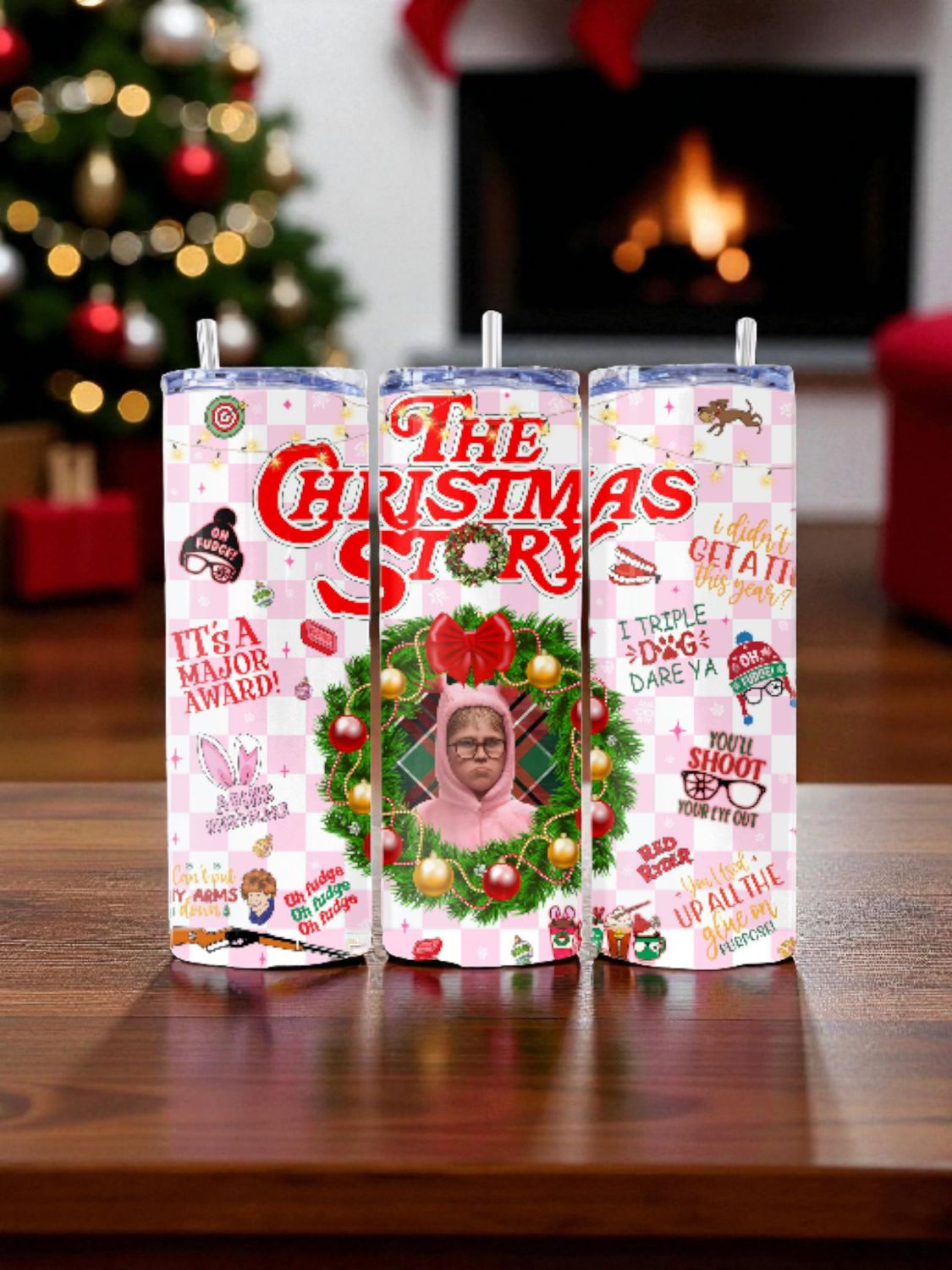 Christmas Story Stainless Steel 20 oz. Skinny Tumbler