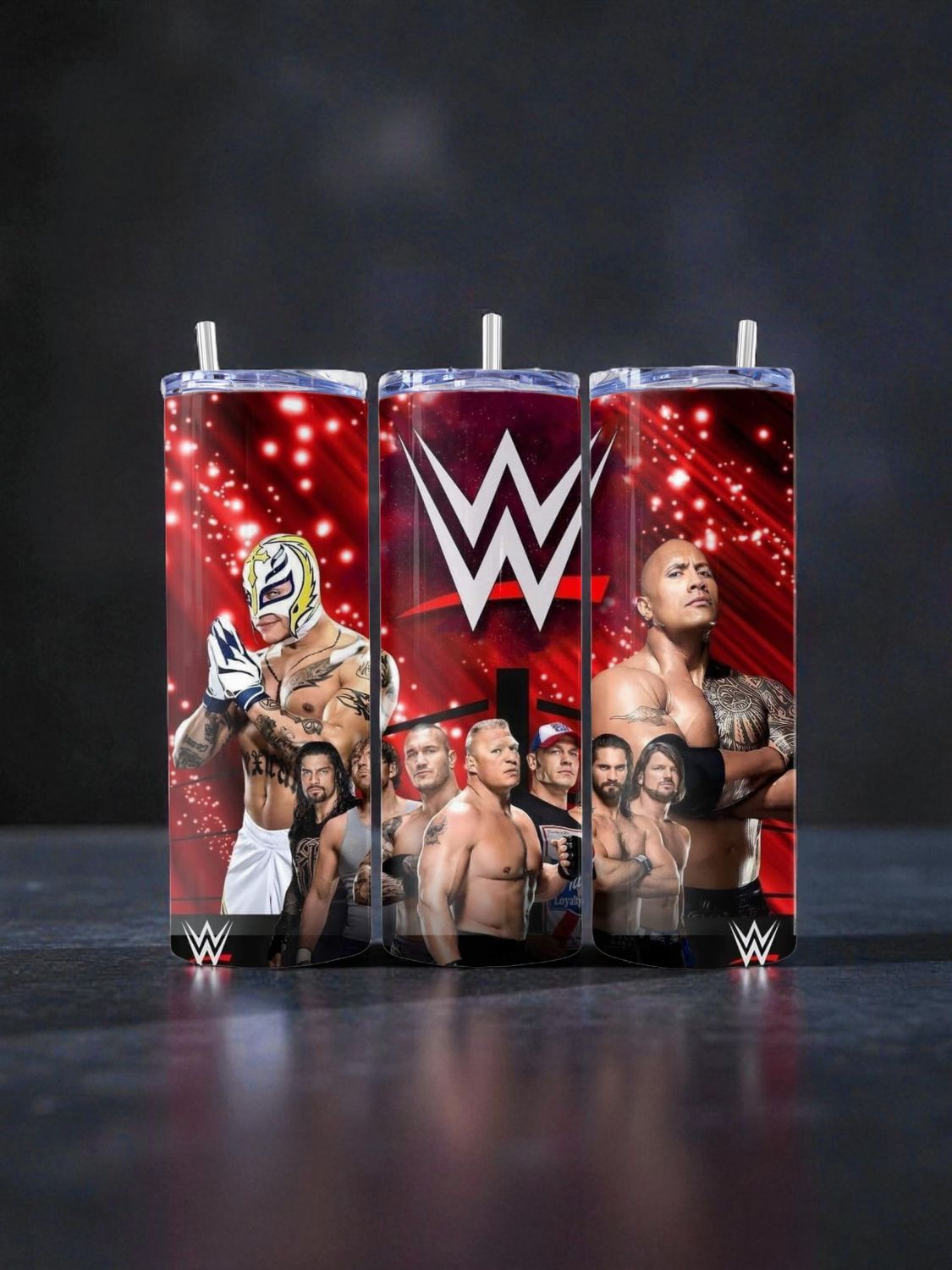 WWE Stainless Steel 20 oz. Skinny Tumbler
