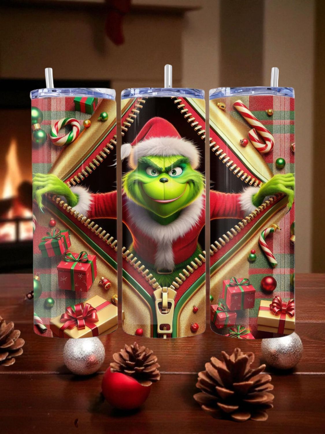 The Grinch Stainless Steel 20 oz. Skinny Tumbler