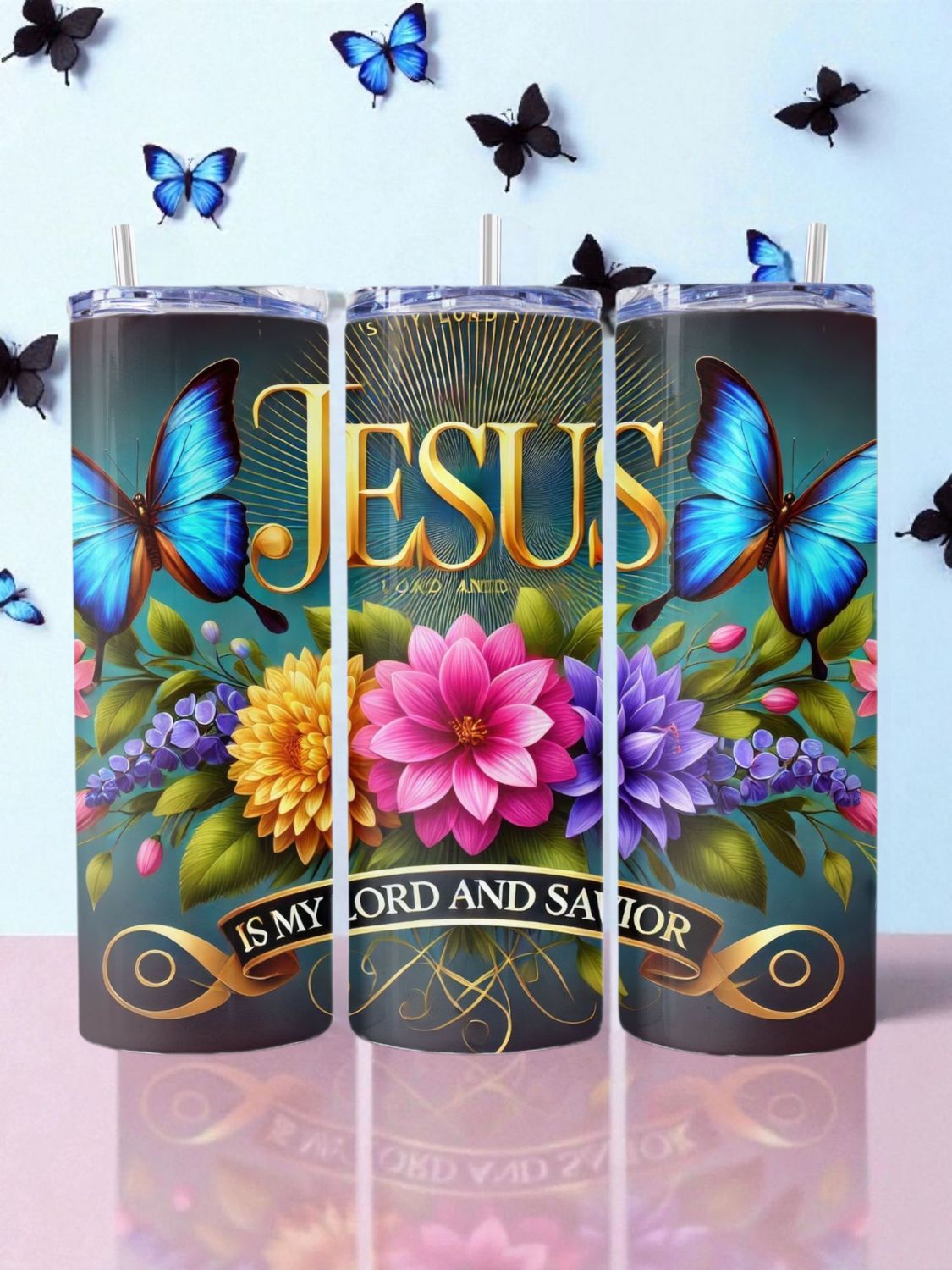 Jesus Stainless Steel 20 oz. Skinny Tumbler