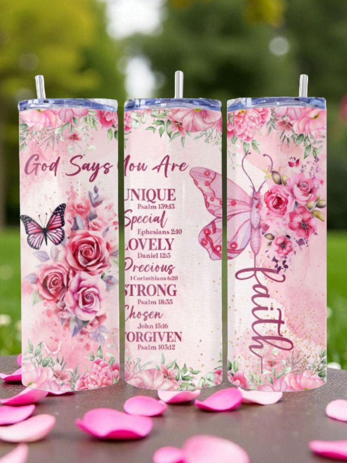 God Says You Are Stainless Steel 20 oz. Skinny Tumbler