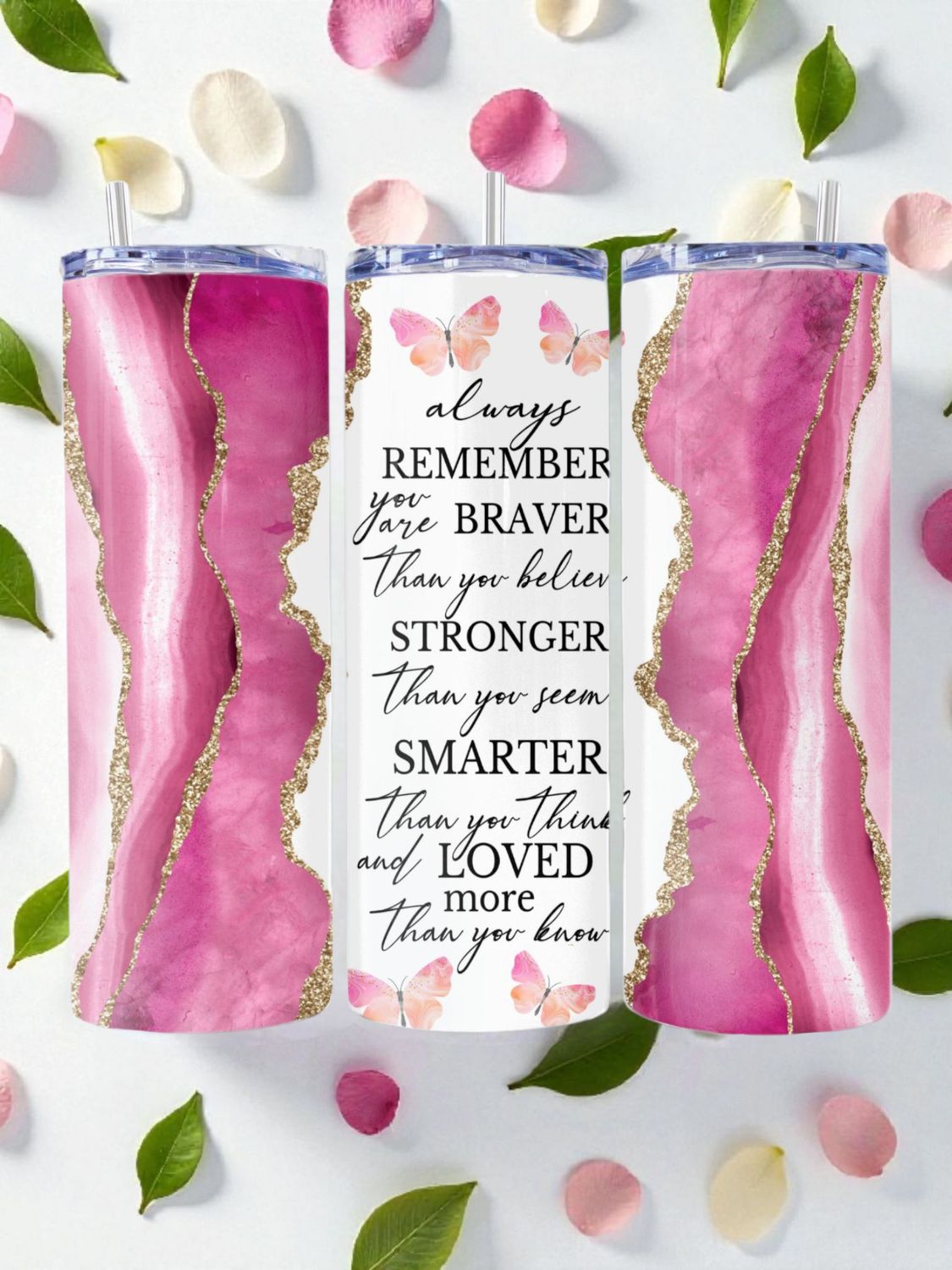 Always Remember Stainless Steel 20 oz. Skinny Tumbler