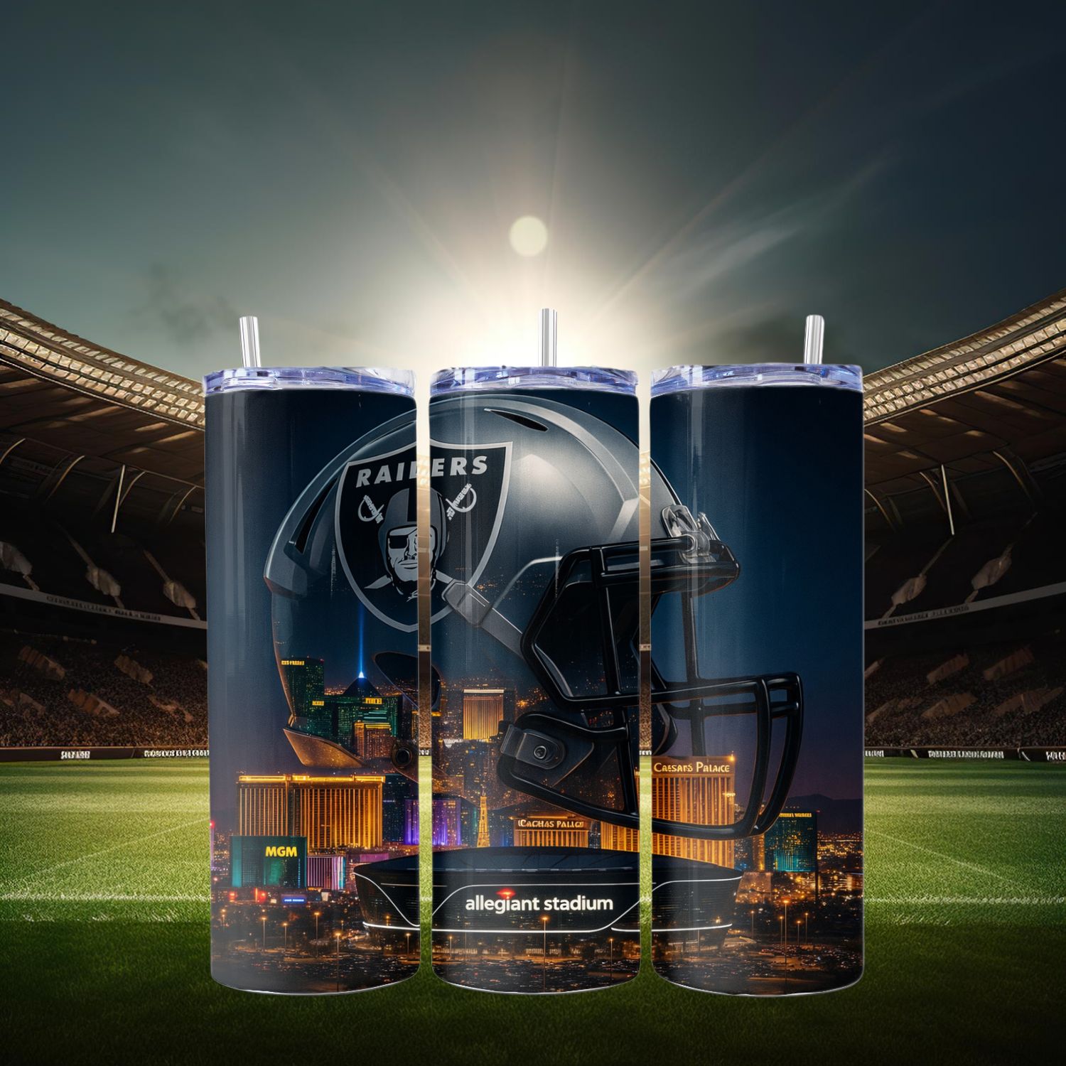 Las Vegas Raiders Stainless Steel 20 oz. Skinny Tumbler