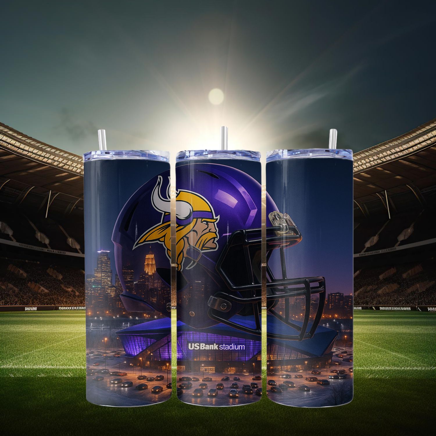 Minnesota Vikings Stainless Steel 20 oz. Skinny Tumbler