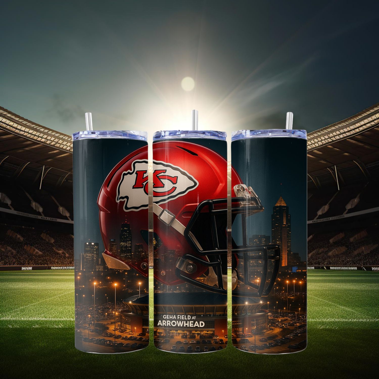 Kansas City Chief's Stainless Steel 20 oz. Skinny Tumbler