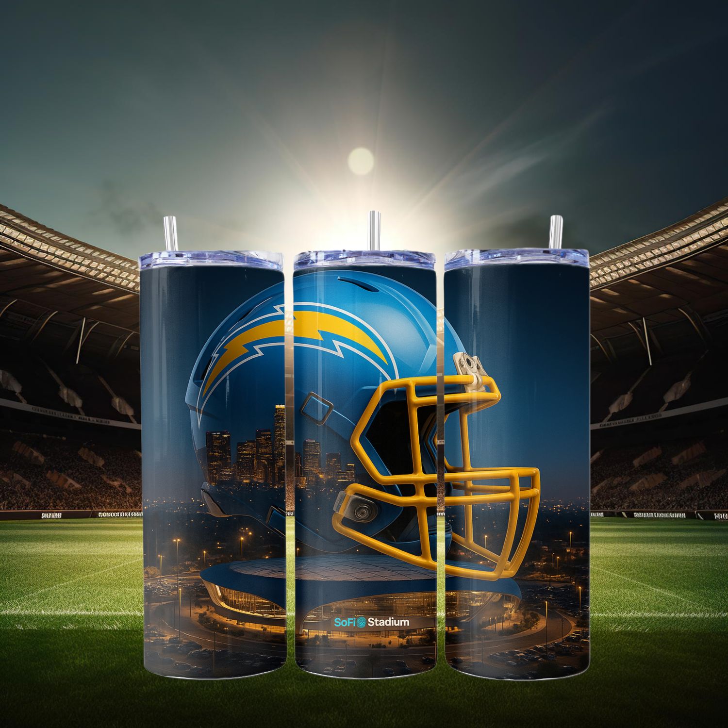 Los Angeles Chargers Stainless Steel 20 oz. Skinny Tumbler