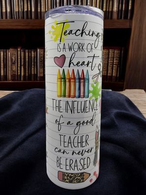 Teacher Appreciation Stainless Steel 20 oz. Skinny Tumbler