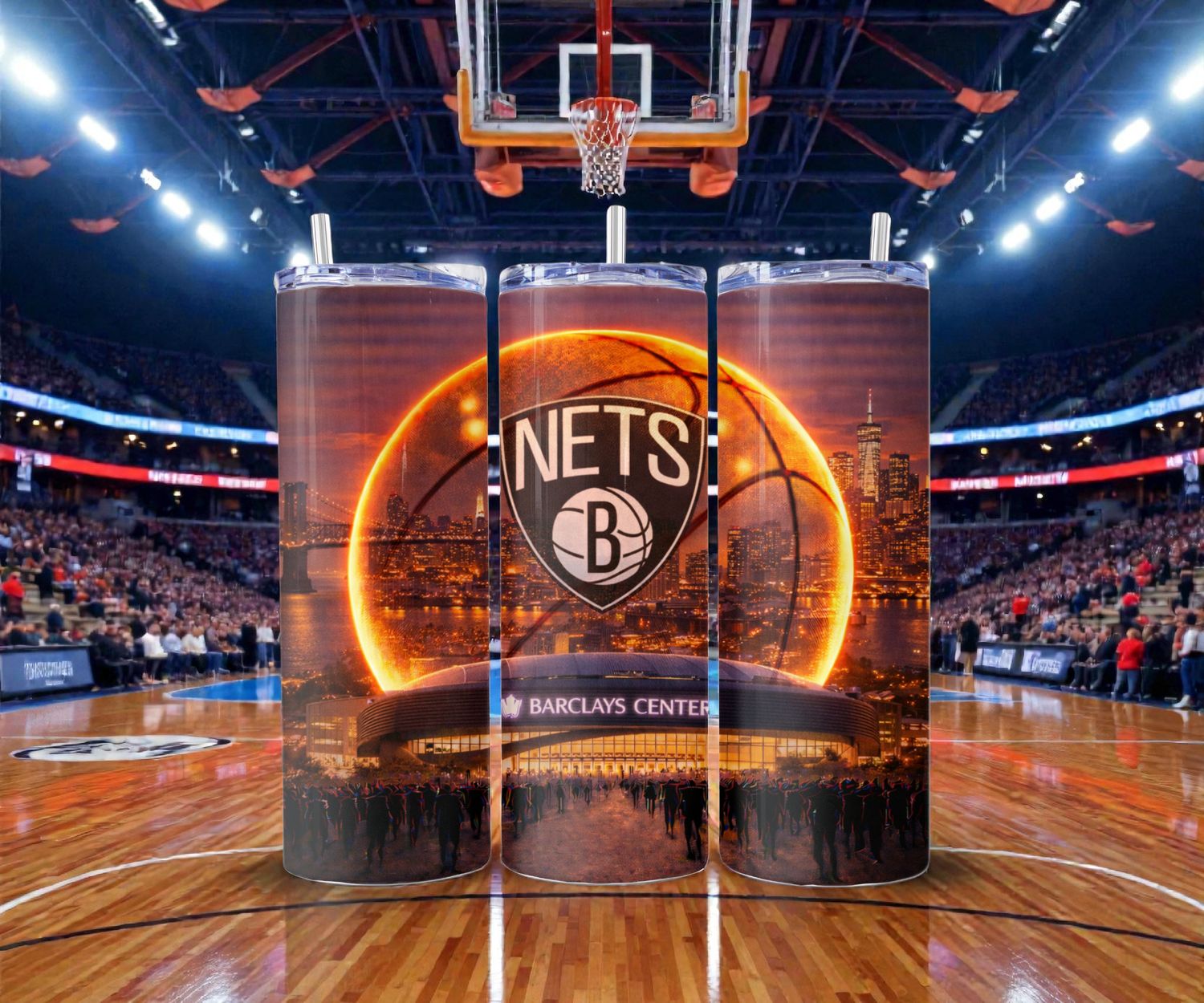 New Jersey Nets Stainless Steel 20 oz. Skinny Tumbler