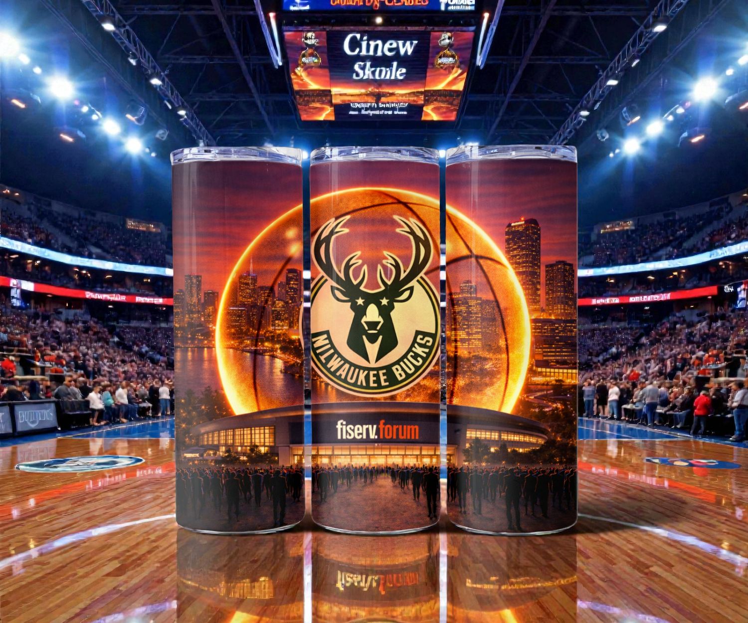 Milwaukee Bucks Stainless Steel 20 oz. Skinny Tumbler