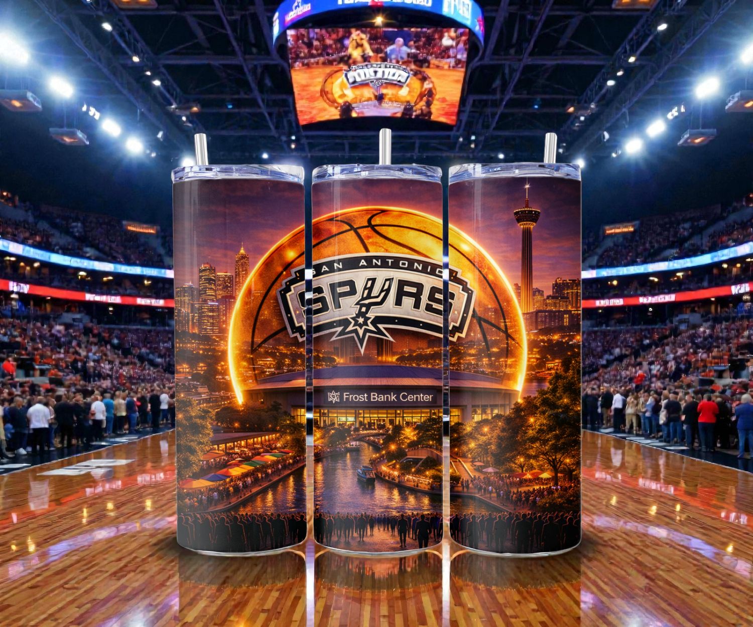 San Antonio Spurs Stainless Steel 20 oz. Skinny Tumbler