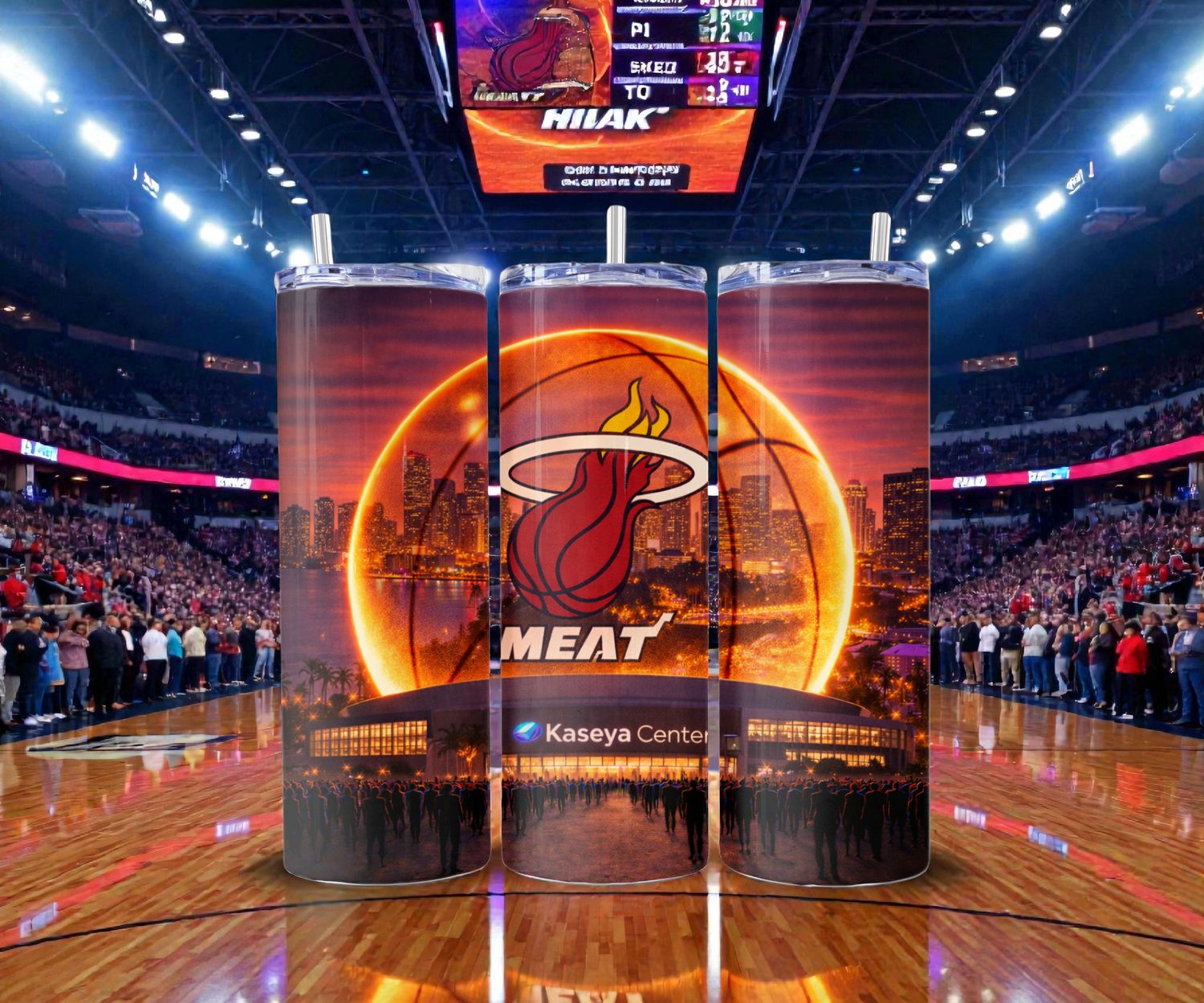 Miami Heat Stainless Steel 20 oz. Skinny Tumbler