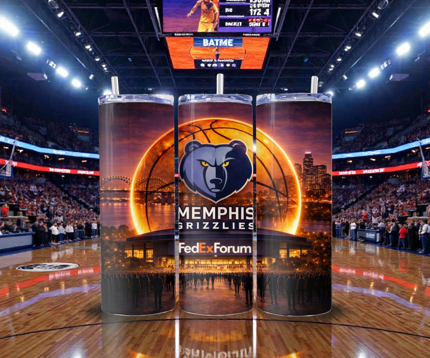 Memphis Grizzlies Stainless Steel 20 oz. Skinny Tumbler