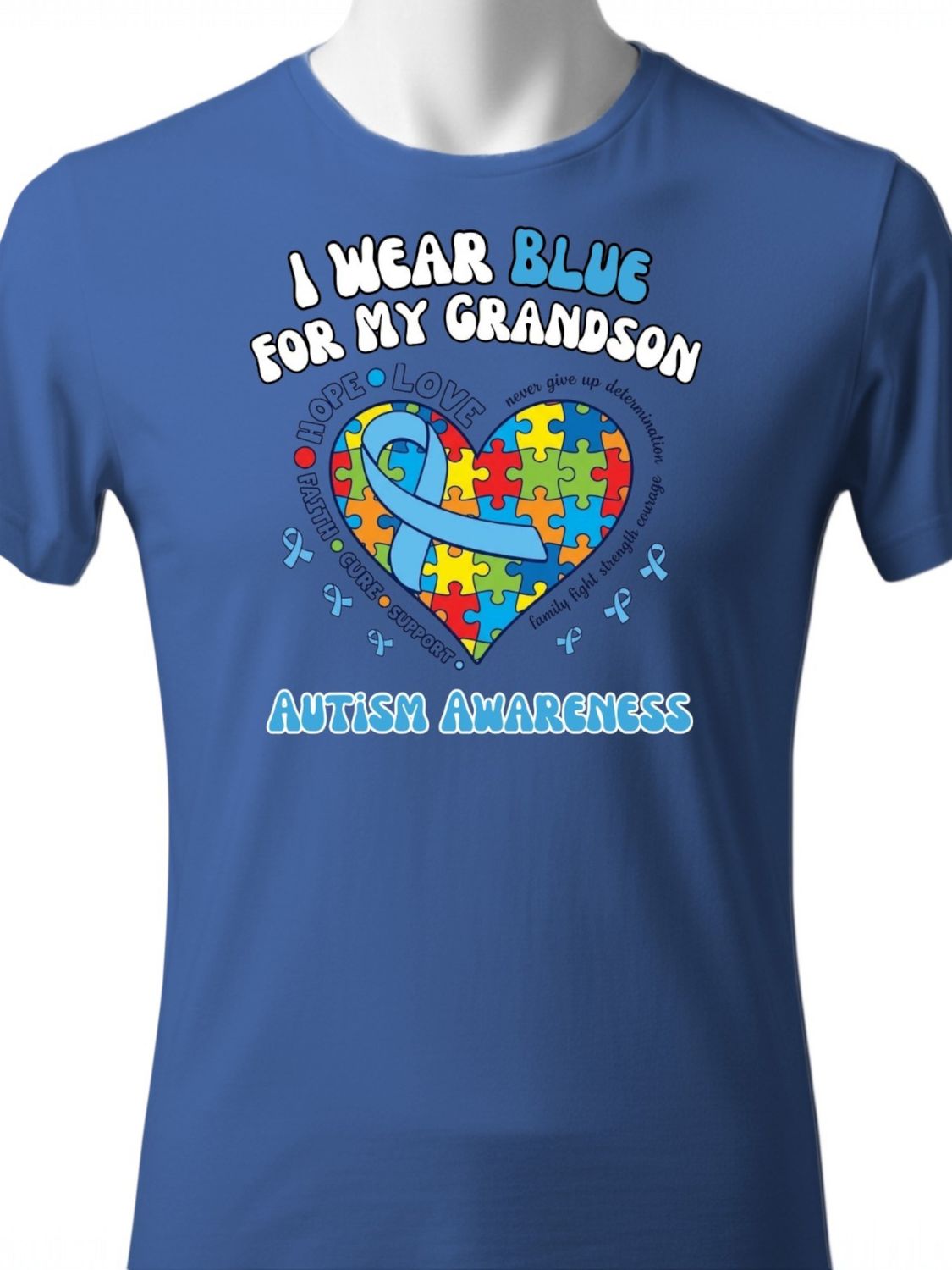 Autism - I Wear Blue For My Grandson