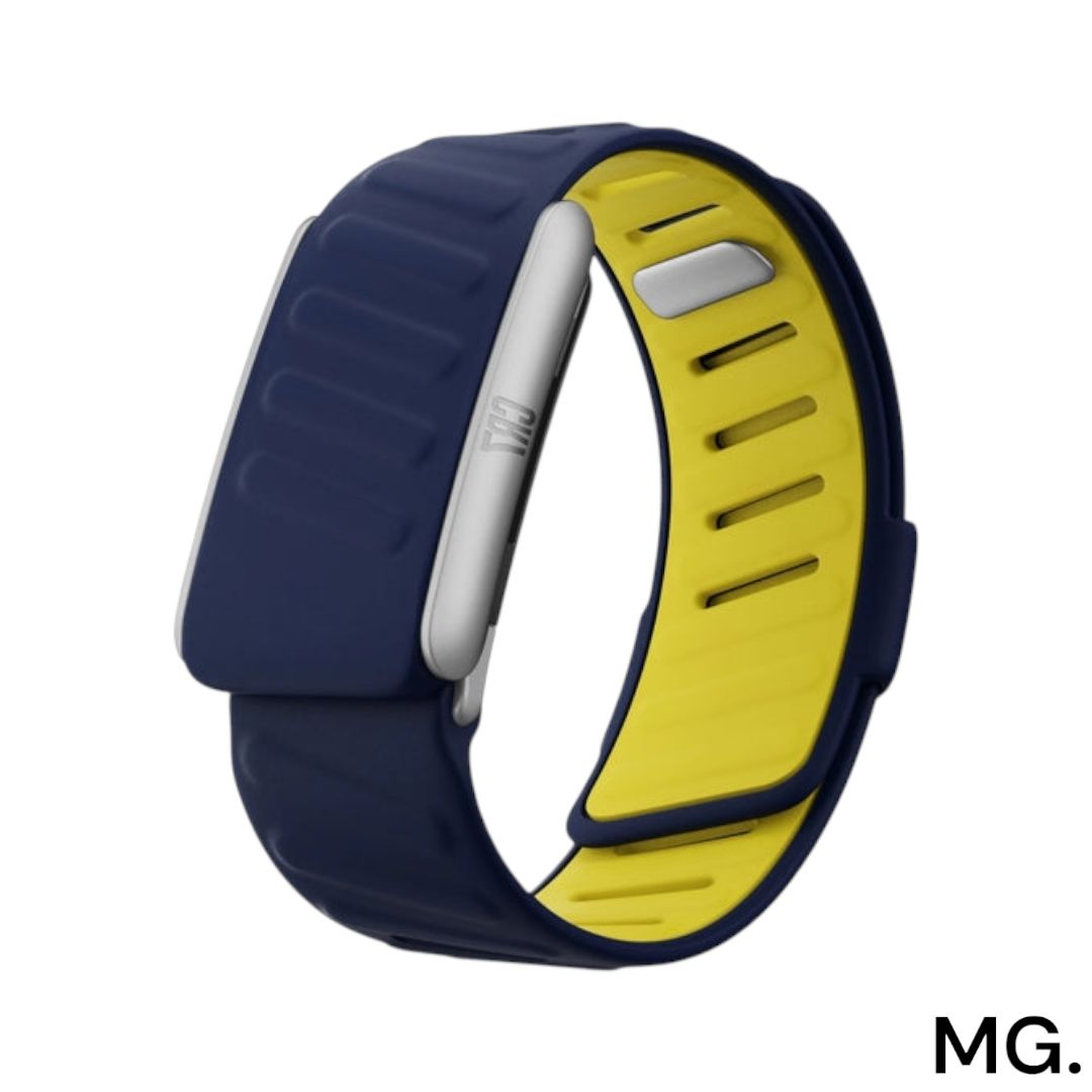 باند سيليكون كحلي مع اصفر ام جي