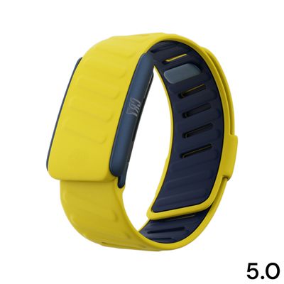 باند سيليكون اصفر مع كحلي  5.0