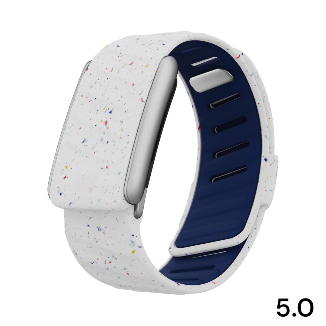 باند سيليكون ابيض مع نقط 5.0