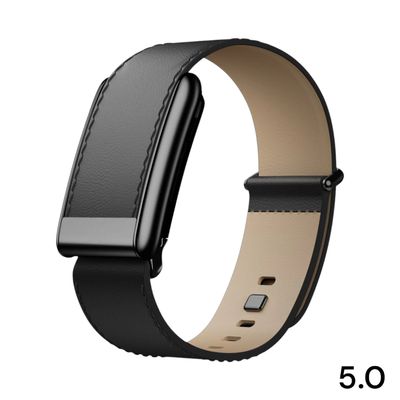 باند جلد إيطالي اسود مع تيتانيوم اسود 5.0