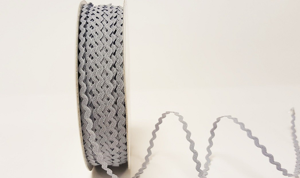 Grey - Ric Rac - 5 mm - By Metre