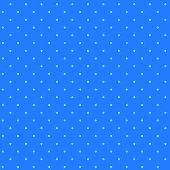 Electric Blue Spots - Cotton - REMNANT 140 CM X 110 CM
