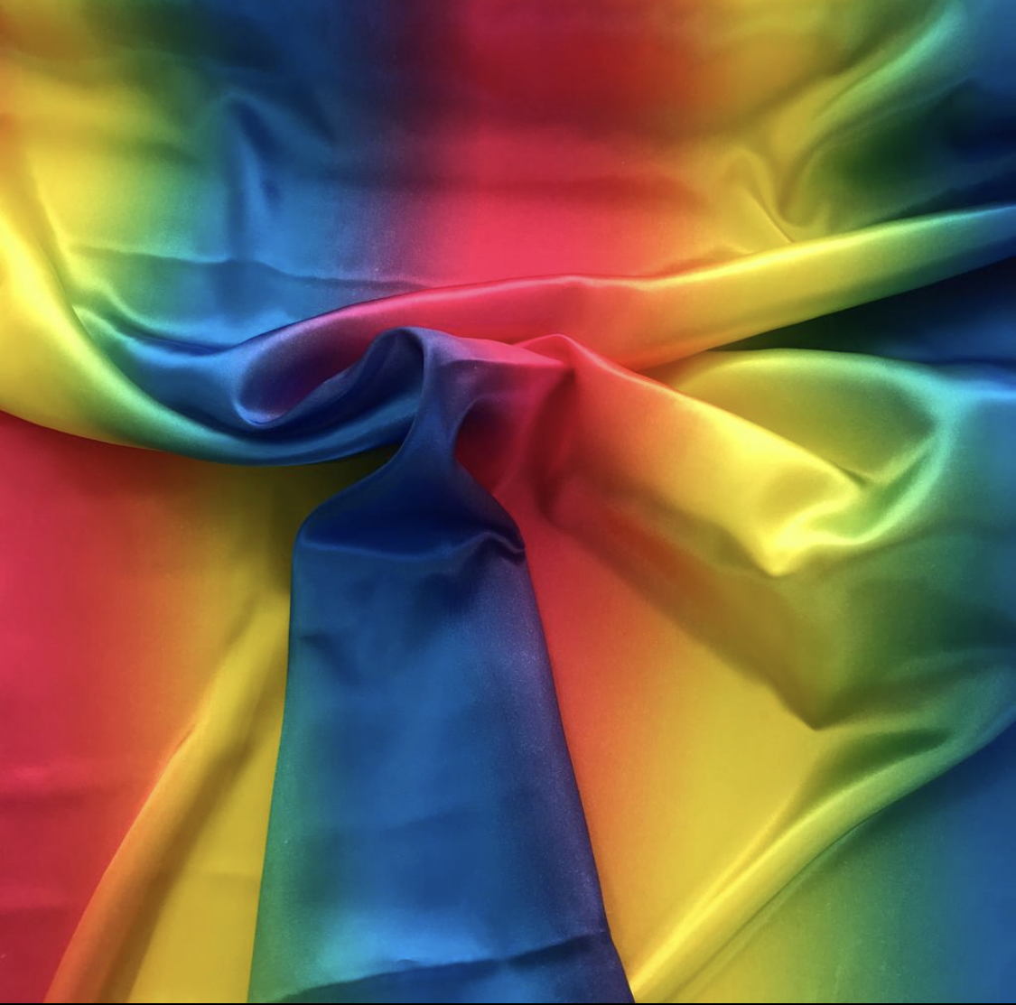 Rainbow - Satin - BY METRE