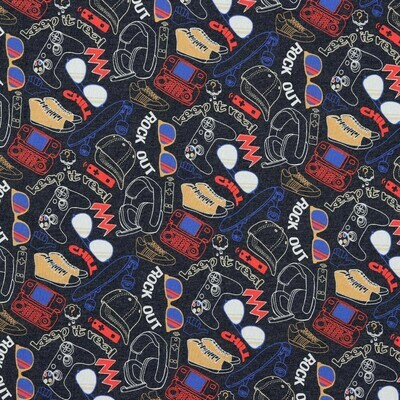 Teens Cool Stuff - Cotton Polyester Jersey Fabric - From 0.5 Metre
