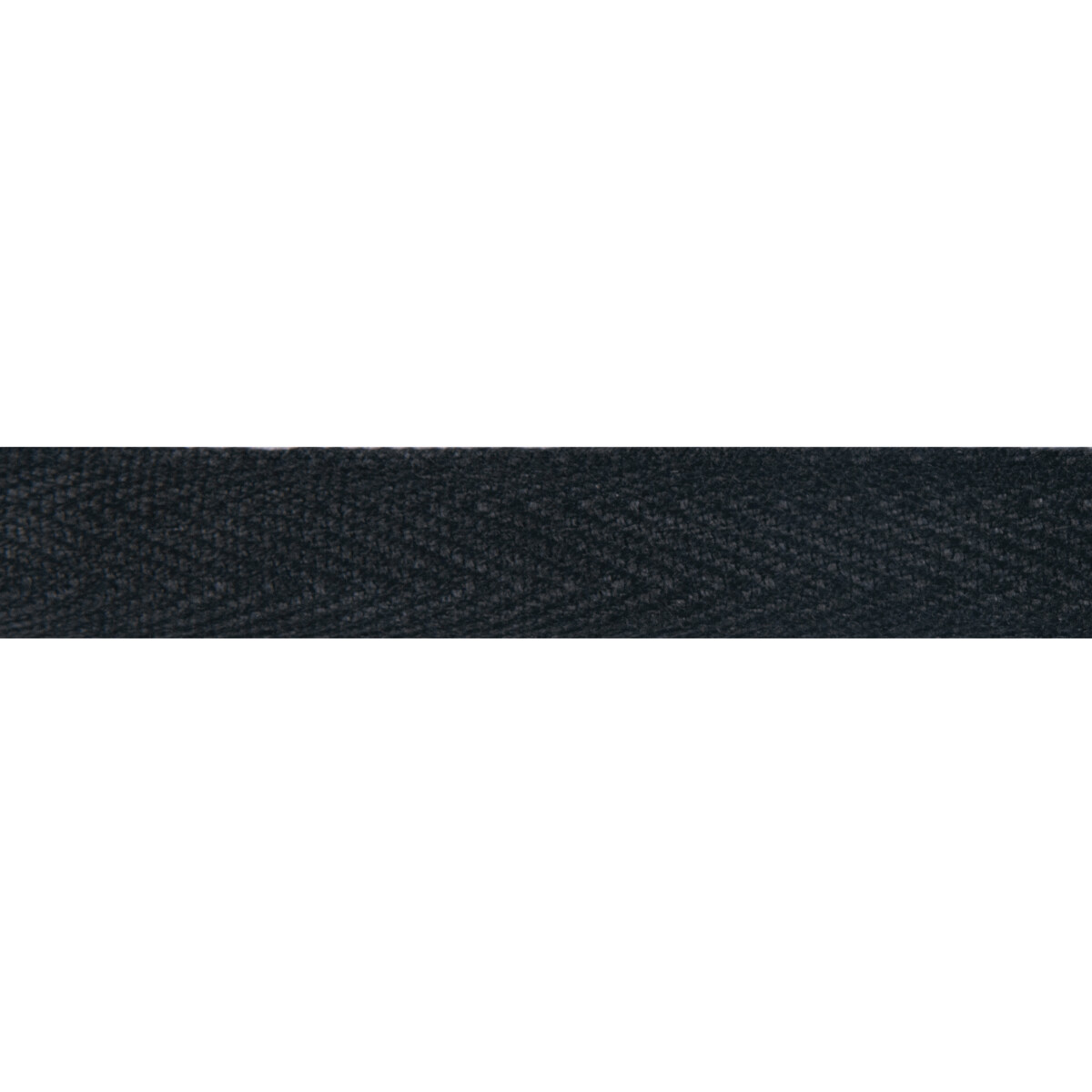 Herringbone Tape - Black - 15 mm Wide - By Metre
