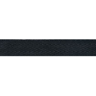 Herringbone Tape - Black - 15 mm Wide - By Metre