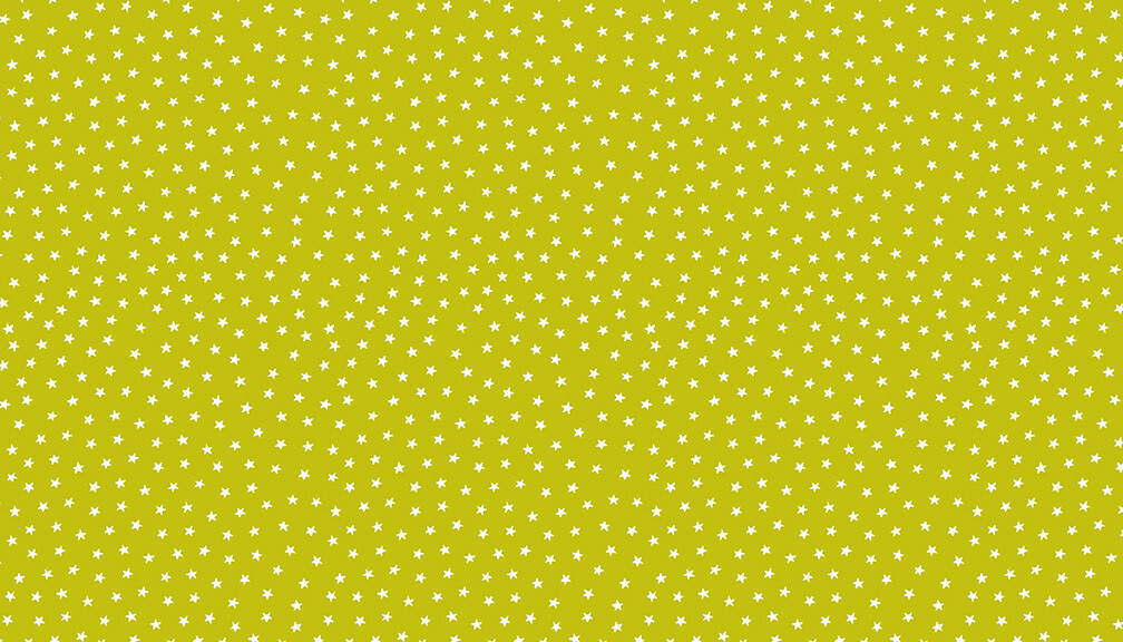 Stars Chartreuse - Cotton - By Metre