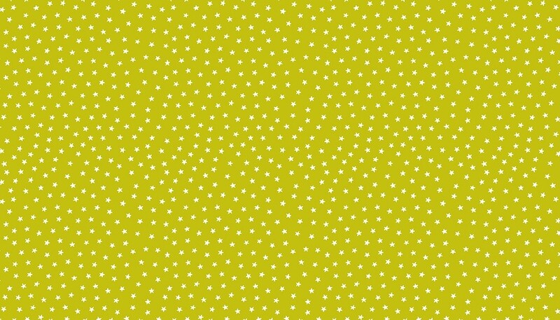 Stars Chartreuse - Cotton - By Metre