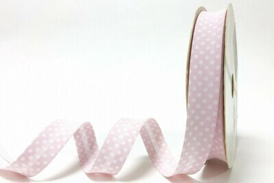 &quot;Light Pink Polka Dot&quot; Bias Binding 18mm - By Metre