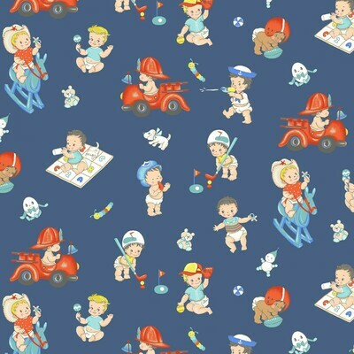 Playtime Toys Blue - Cotton - From Fat Quarter