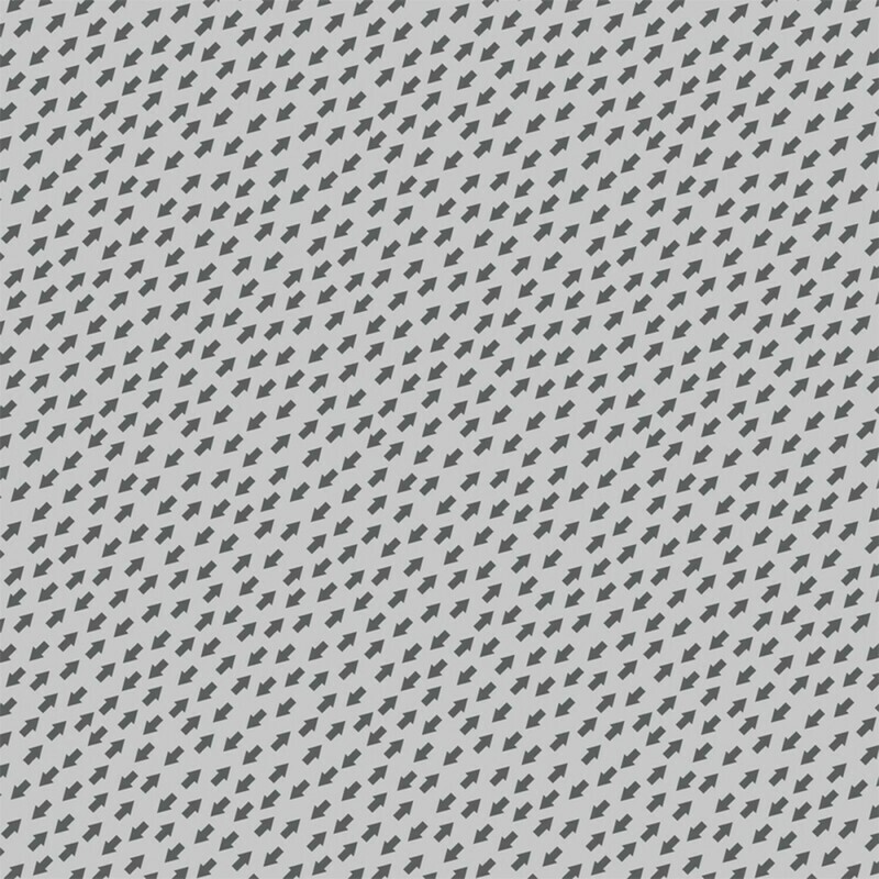 Grey Arrows - Cotton - By Metre