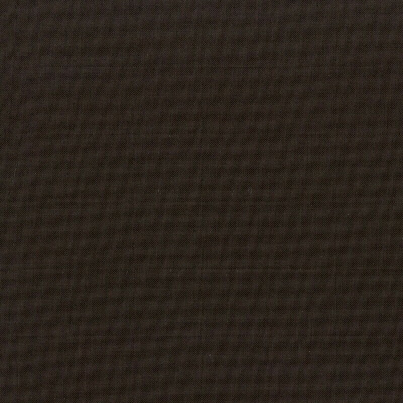 Dark Brown Solid - Cotton - By Metre