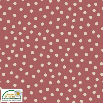 Spots Rose Pink - Cotton - Oeko-Tex Standard - END BOLT 110 CM X 110 CM
