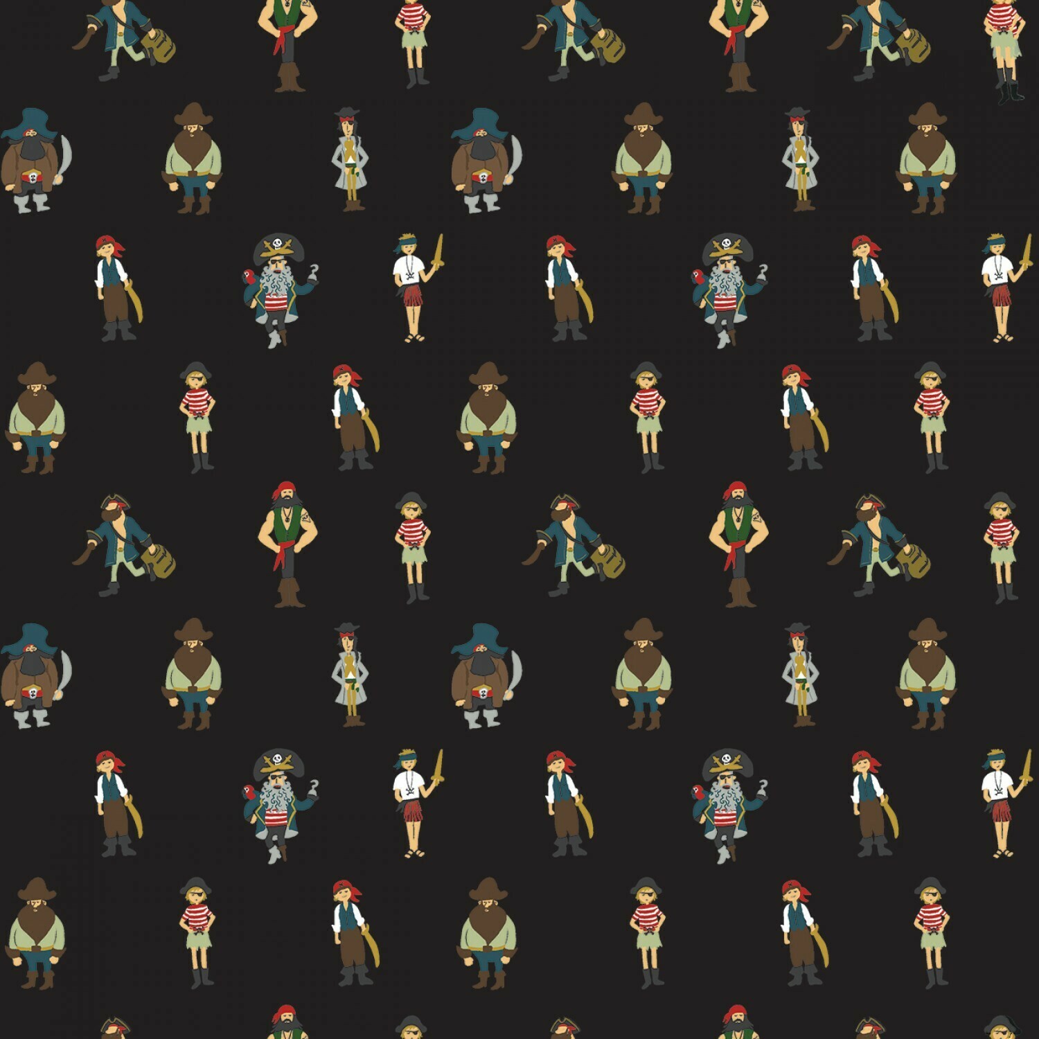 Pirate Black - Cotton - From Fat Quarter