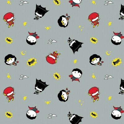 DC Kawaii Grey - Flannel - From 0.5 Metre