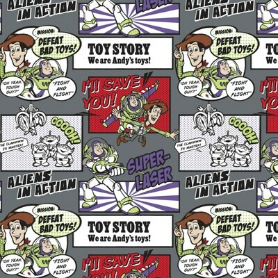 Toy Story - Flannel - REMNANT 150 CM X 110 CM