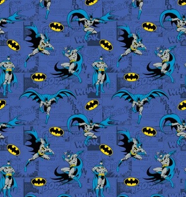 DC COMICS - Batman Blue - Cotton - From Fat Quarter