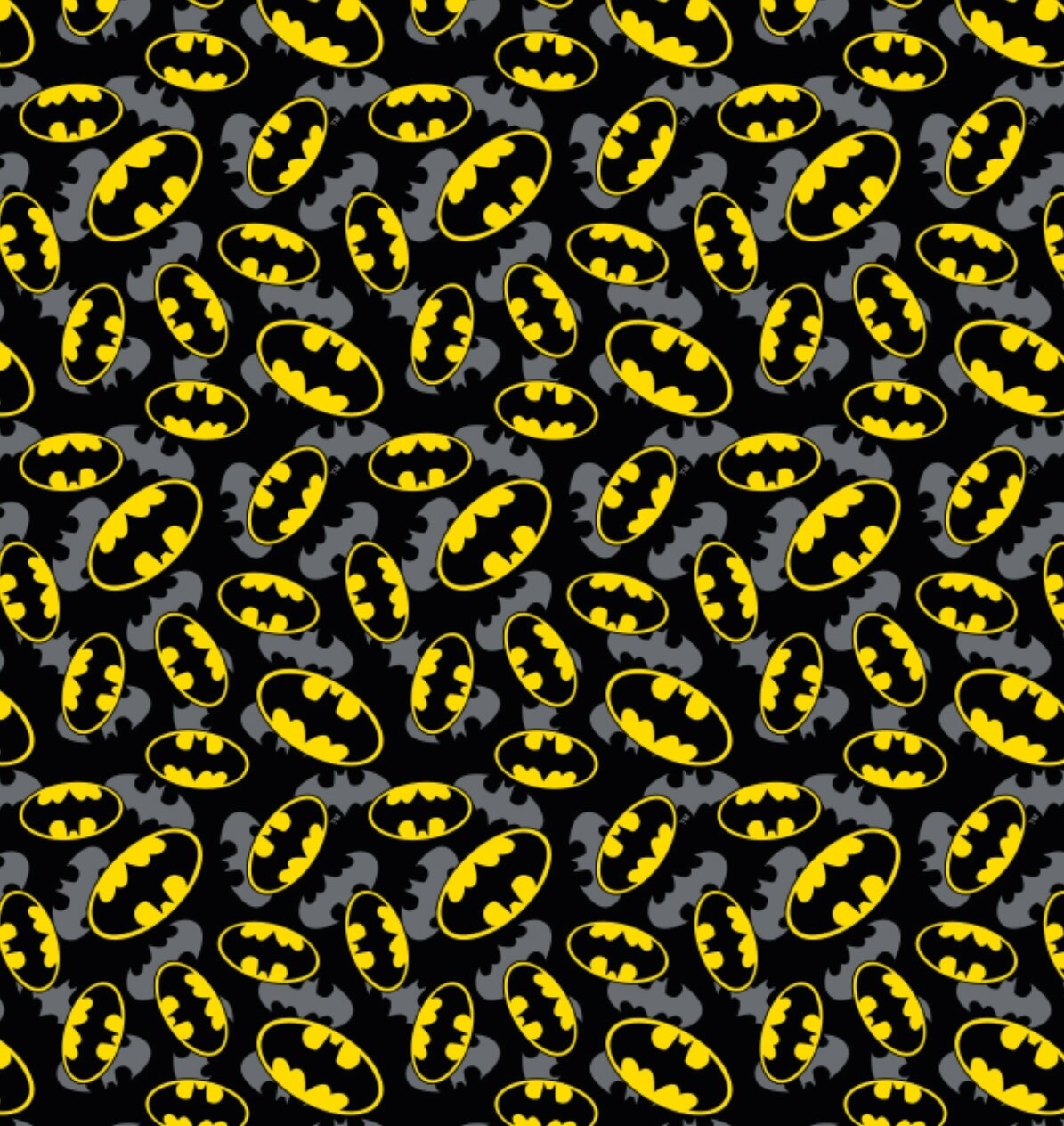 10 METRE BOLT - DC COMICS - Batman Logo Black - Cotton