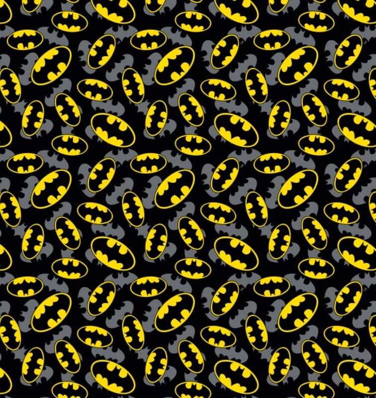 10 METRE BOLT - DC COMICS - Batman Logo Black - Cotton