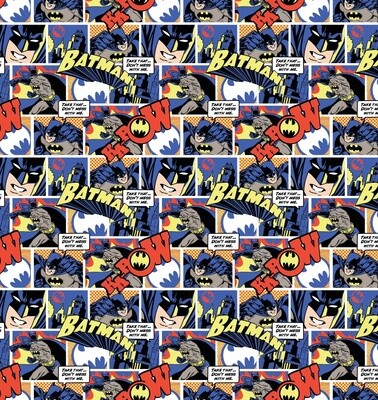 DC COMICS - Batman Comic - Cotton -  From Fat Quarter